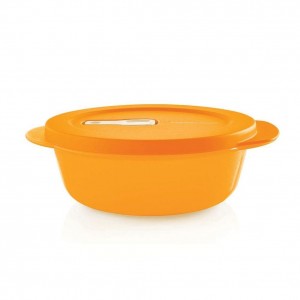 Tupperware Crystalwave Plus 2-cup/560 Ml Round Papaya Microwave Reheatable | 59781MZYQ