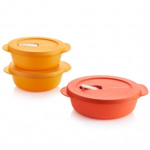 Tupperware Crystalwave Plus 3-pc. Set Brown Microwave Reheatable | 56840OZGV
