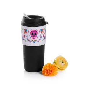Tupperware Dia De Los Muertos Eco To-go Cup Black Thermal Drinkware | 35617ZSOP