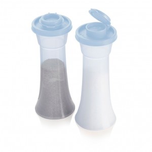 Tupperware Large Hourglass Salt And Pepper Shakers White Serveware | 54790VOKL