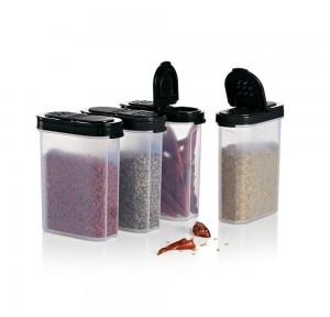 Tupperware Large Spice Shakers Black Dry Storage | 58476HIPG