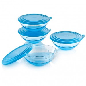 Tupperware Sheerly Elegant Extra Small Bowls Azure Serveware | 24768DKWM