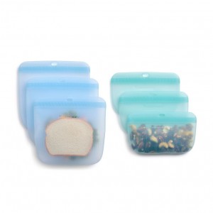 Tupperware The Ultimate Silicone Bag Slim Lunch Set Turquoise / White Microwave Cooking | 25318YVDG