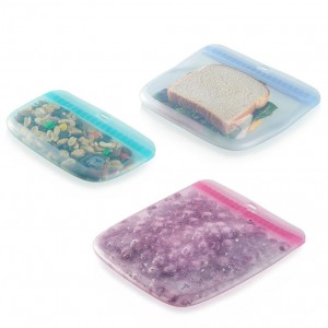 Tupperware The Ultimate Silicone Slim Bag Set Turquoise / White Freezer Storage | 74831WSXJ
