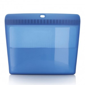 Tupperware Ultimate Silicone Stand-up Bag Large Blue Freezer Storage | 39518QANP