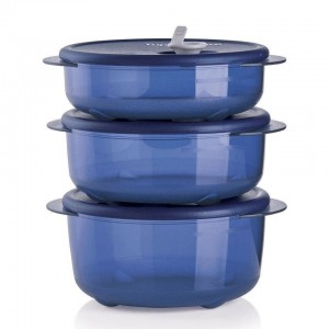 Tupperware Vent 'N Serve 3-pc. Small Round Set Nocturnal Sea Freezer Storage | 95021TFVQ